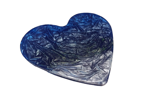 Širdis iš epoksidinės dervos. Jūros efektas