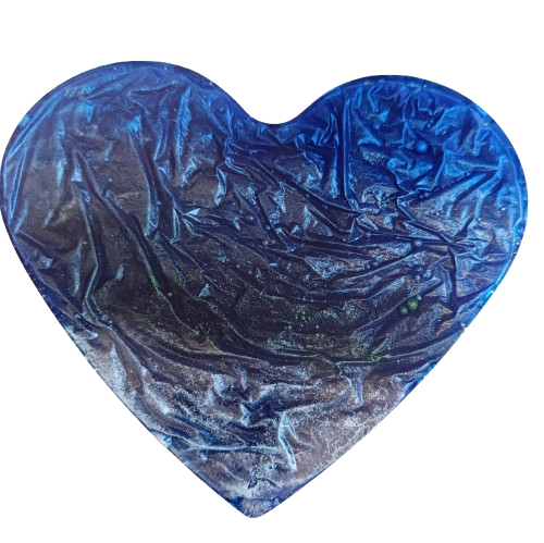 Širdis iš epoksidinės dervos. Jūros efektas